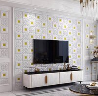 3d Brick Gold Wallpaper - Length: 70  Centimeter (cm)