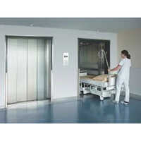 Automatic Hospital Lift - Stainless Steel, 90 Meters Max Lifting Height, 1.5 M/s Speed | Safety Sensors, Overload Holding Stop, Ac Drive, Electric Power Supply