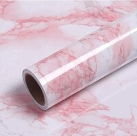Pink Marble Wallpaper - 60x200 Cm, Vinyl Material, Self-adhesive, Waterproof & Oil-proof, Easy To Clean, Bubble-free, Removable For Diy Projects