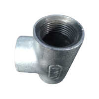 Gi Tee - Galvanized Iron, 1 Inch Outer Diameter, Silver Color, T-shaped Connector With Threaded Connection, Polished Surface Treatment