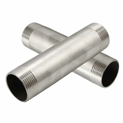 Gi Pipe Nipple - Mild Steel, 1 Inch Outer Diameter, Silver Color, 3 Millimeter Thickness | Polished Surface, Threaded Connection, Corrosion Resistant