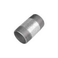 Gi Barrel Nipple - Mild Steel, 4 Inch Length, 0.5 Inch Outer Diameter, Polished Silver Finish | Durable Threaded Pipe Fitting For Plumbing Applications