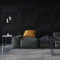 3D Black Brick Wallpaper