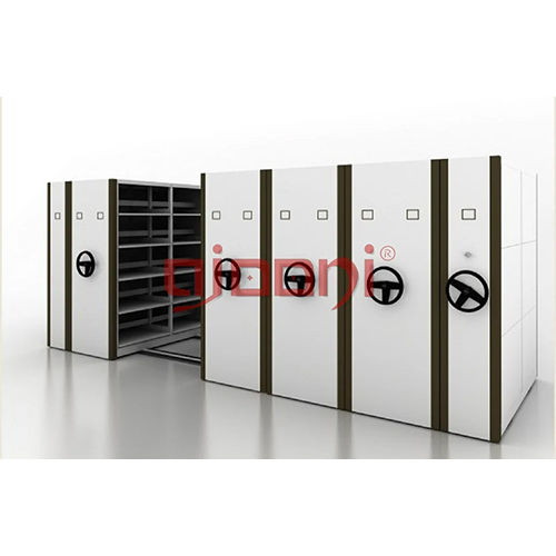 Offices Movable Compactor Mobile Racking Storage System - Color: White