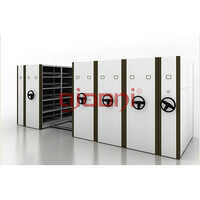 Offices Movable Compactor Mobile Racking Storage System - Mild Steel, Various Sizes, Sleek White | Effortless Mobility With Smooth Wheels, Versatile Industrial Storage Solution