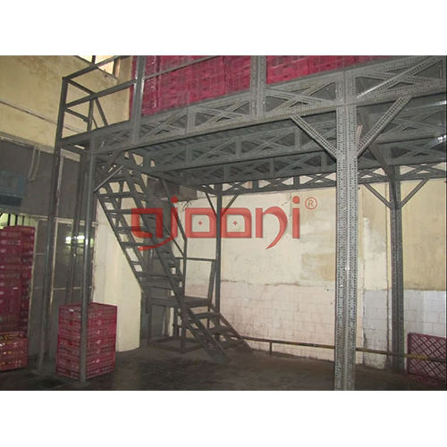 Slotted Angle Mezzanine Floor - Color: Black