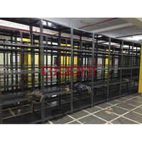 80 Kg Steel Shelving Rack - Color: Black