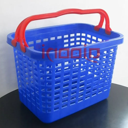 Plastic Shopping Basket - Color: Blue