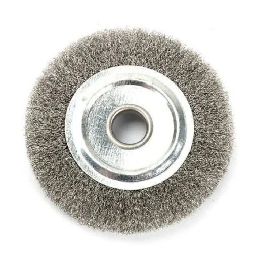 Stainless Steel Circular Wire Brush - Color: Silver