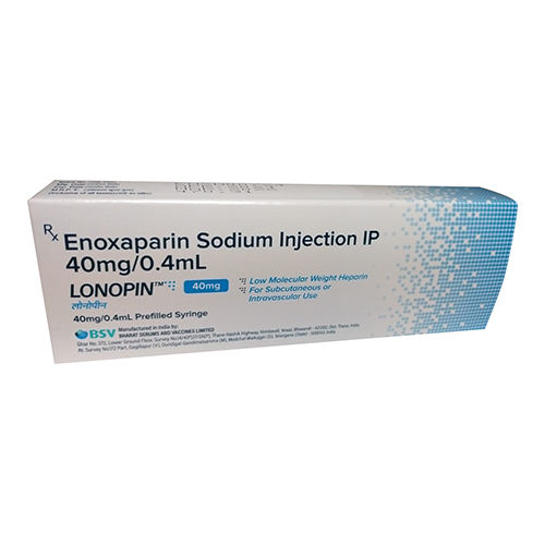 40Mg Enoxaparin Sodium Injection Ip - Drug Type: General Medicines