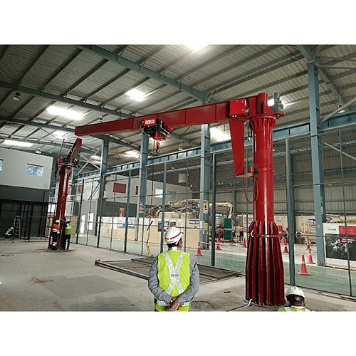 Industrial Jib Crane - Color: Red Paint Coated