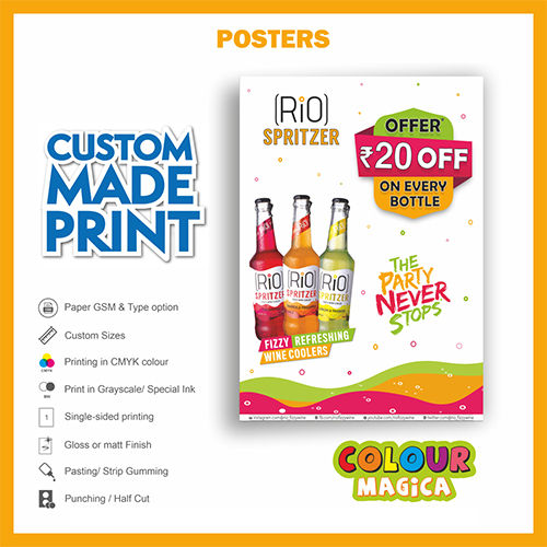 Customized Printed Posters Printing Services