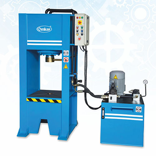 5 Ton Fix Frame Hydraulic Press Machine - Color: Blue Paint Coated