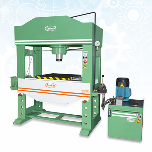 Power Operated H Type Hydraulic Press Machine - Color: Green Paint Coated