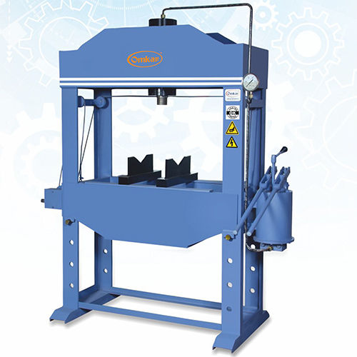 Hand Operated H Type Hydraulic Press Machine - Color: Blue Paint Coated