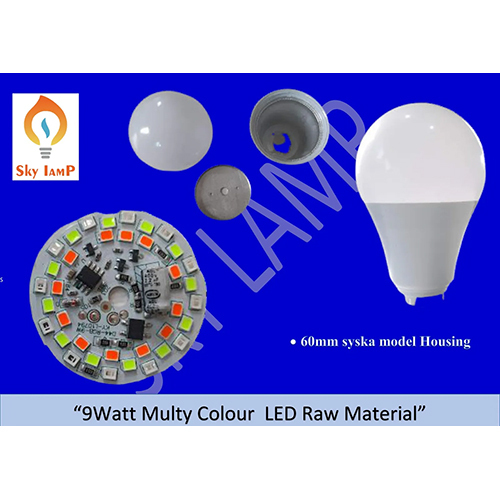 9W LED Multi Colour Blub Raw Material