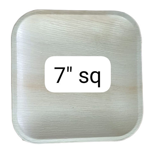 7 Inch Square Areca Leaf Bowl - Color: Off White