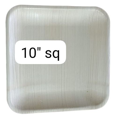 10 Inch Square Areca Leaf Bowl - Color: Off White