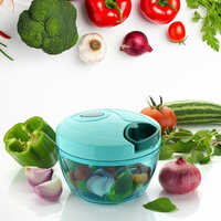 Manual Food Chopper - Pp Plastic, 3 Cup Capacity, Vibrant Green | Sharp Blades For Effortless Chopping Of Fruits, Vegetables, Nuts, Herbs