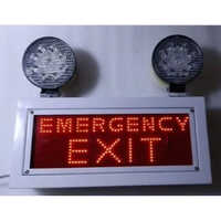 Industrial Emergency Exit Lights (his-ee-sing) - Charging Time: 4 Hours