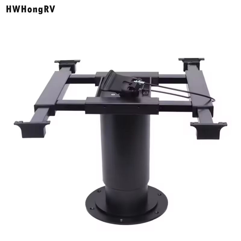 High Quality Wholesale Black RV Table Leg Boat Yacht Table Leg With 360-Degree Rotation And Adjustable High