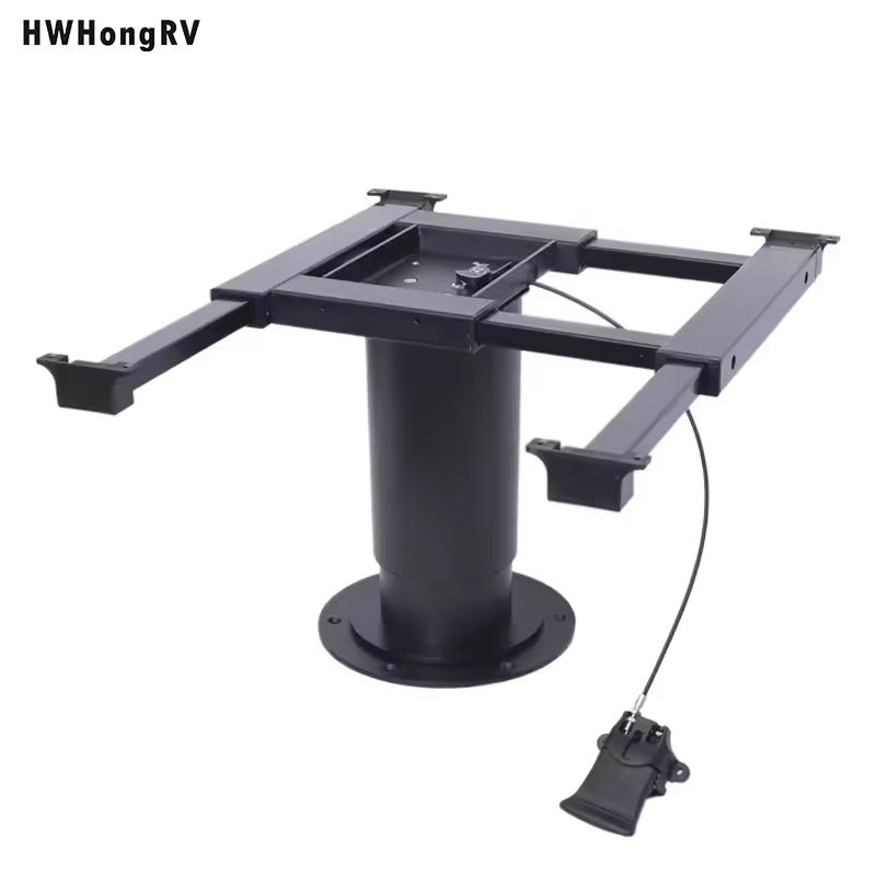 High Quality Wholesale Black RV Table Leg Boat Yacht Table Leg With 360-Degree Rotation And Adjustable High