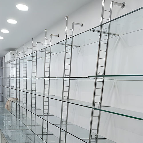 Garment Display Glass Rack - Color: As Per Requirement