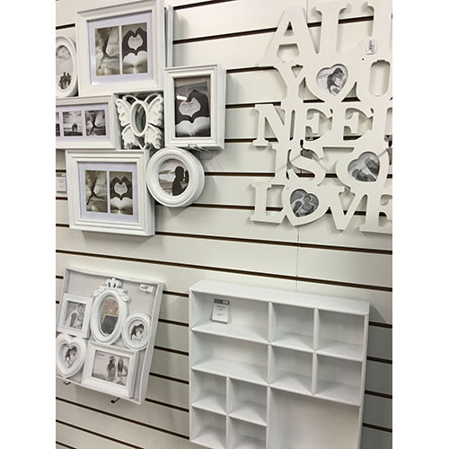 Photo Frames Slat Wall Display - Application: Commercial