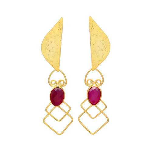 New arrival ruby hydro designer dangle earring set