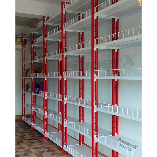 Double H Pillar Wall Display Racks - Color: As Per Availability