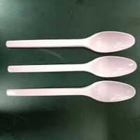 White Disposable Plastic Spoon