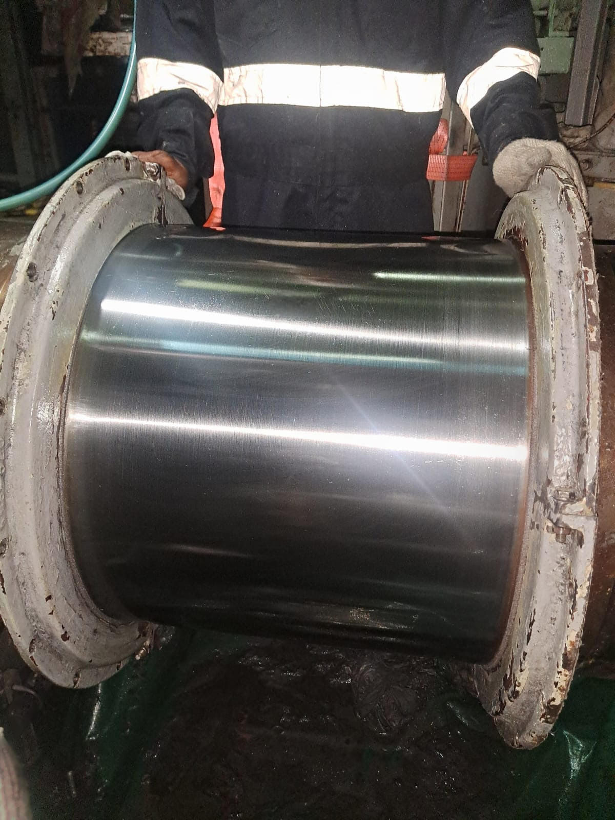 Intermediate Shaft Repair and Rebabbitting of Intermediate Shaft Bearing