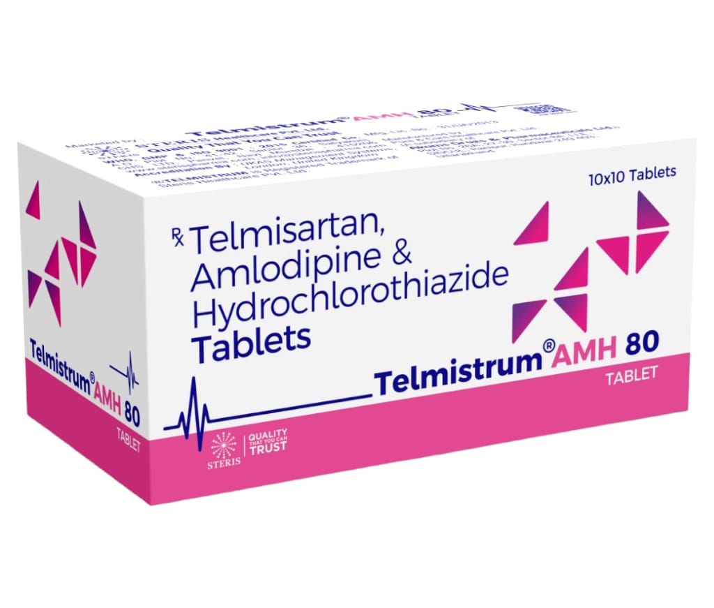 Telmisartan 80mg + Amlodipine 5mg + HCTZ 12.5mg