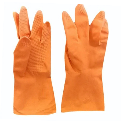 Industrial Leather Orange Hand Gloves