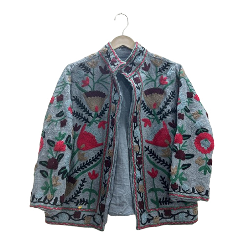 Modern Embroidered Jackets - Color: Grey