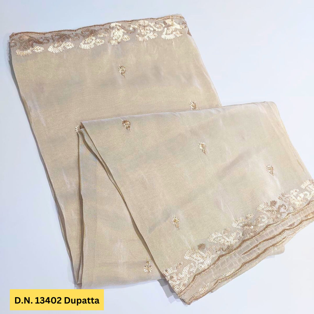 Embroidered Anmol Gold Readymade Dupatta