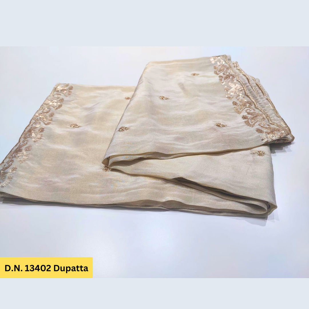 Embroidered Anmol Gold Readymade Dupatta