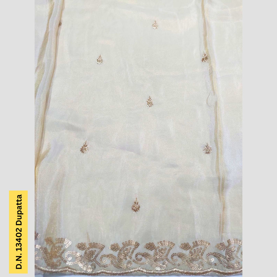 Embroidered Anmol Gold Readymade Dupatta