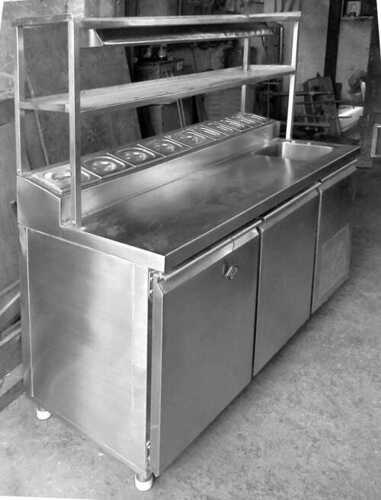 stainless steel counter