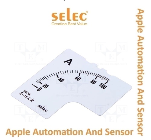 Selec  SCL-AM-I-2-100/5A Analog Panel Meter - Scale Plates Type