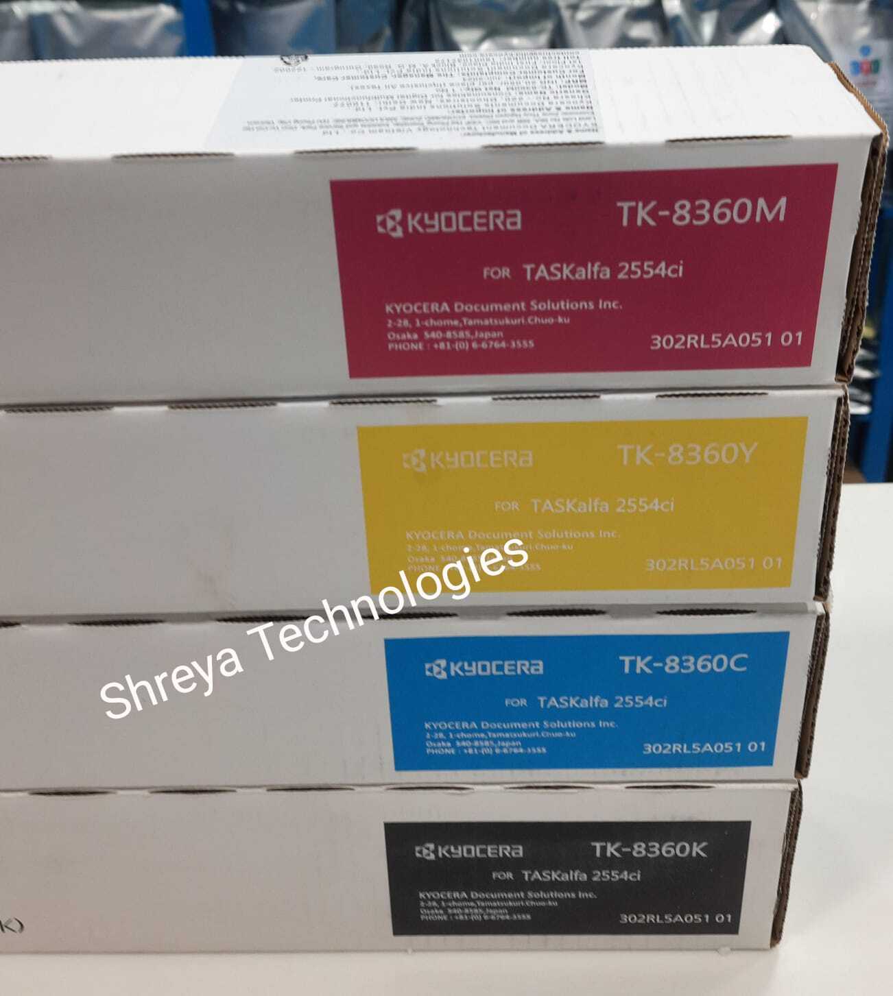 Kyocera TK-8360 CYMK Color Toner Cartridge TASKalfa 2554CI