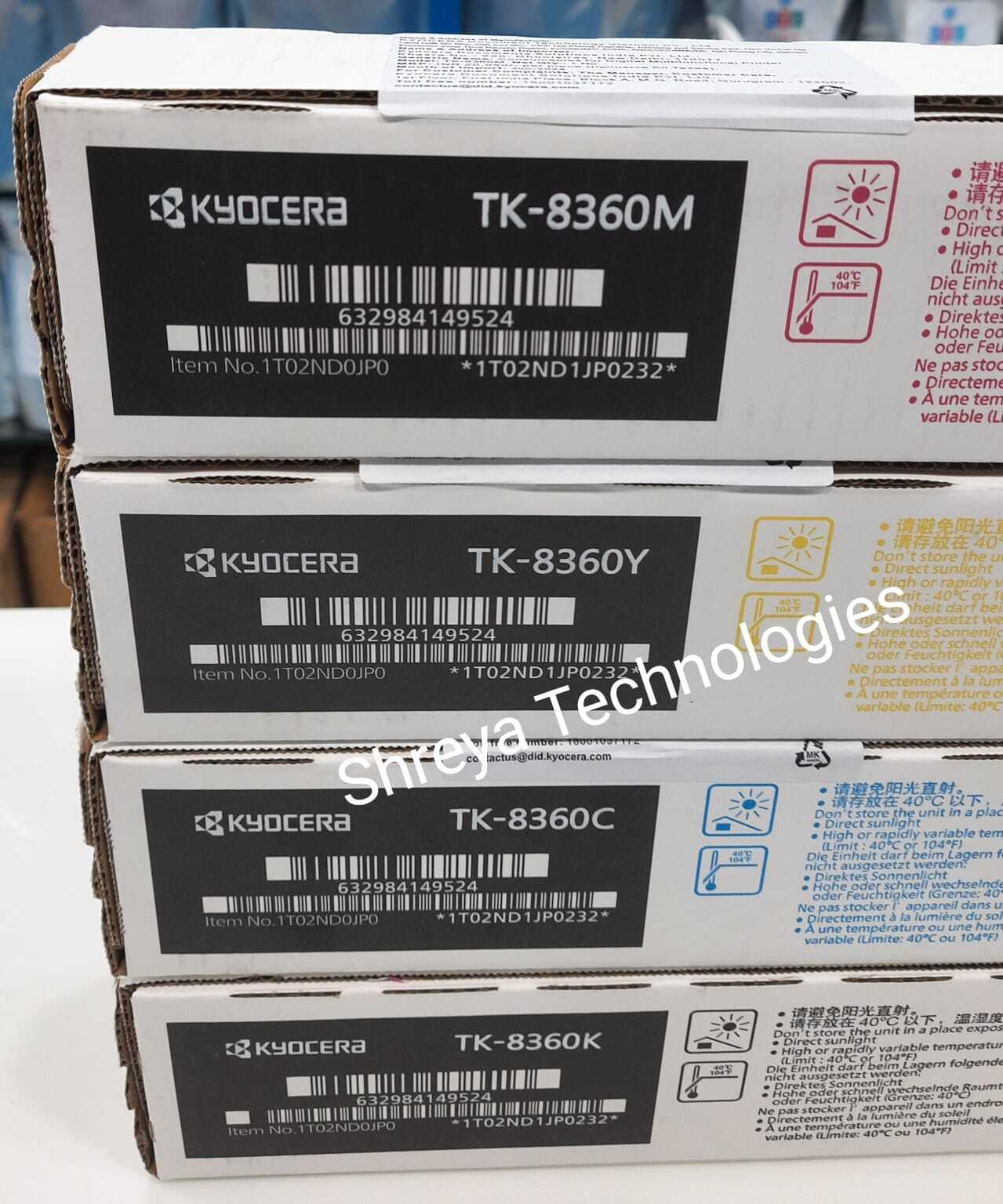 Kyocera TK-8360 CYMK Color Toner Cartridge TASKalfa 2554CI