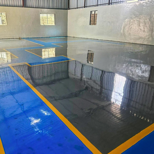 Industrial Epoxy Flooring Service - High Solid Epoxy Resin, Customizable 2-5 mm Thickness, Blue or Gray Shades | Durable, Chemical Resistant, Easy to Clean
