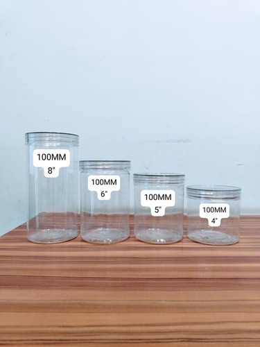 100Mm Jars With Crystal Cap - Color: Transparent