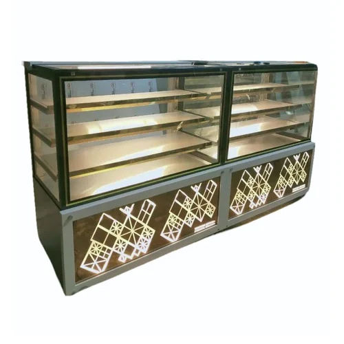 Stainless Steel Cake Display Counter - Color: Grey