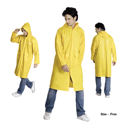 23A - Yellow PVC Short Raincoat