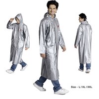 26M Supreme ( Zip ) Pvc Mens Raincoat - Color: Blue