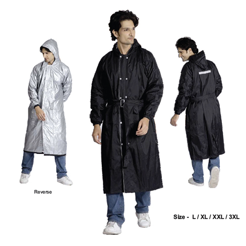 39A Reversible SOLITAIRE ( Nylon ) Mens Raincoat