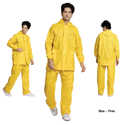 54A Rainbow Yellow PVC Adults Rainsuit