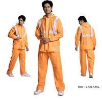 58a Marine Pvc Radium Orange Rainsuit - Feature: Waterproof